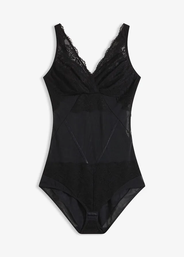 Body con ligero efecto moldeador y encaje