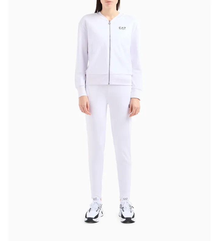 EA7 para mujer. 8NTV60_TJFQZ Chándal Ventus7 blanco (L), Casual, Poliéster, Manga larga
