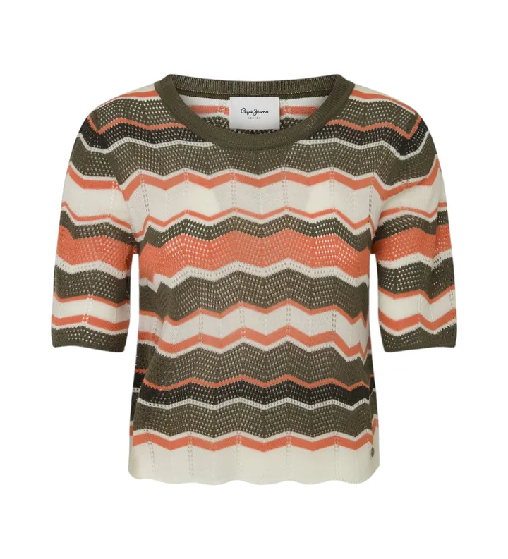 Pepe Jeans para mujer. PL702205 Jersey Hollis verde (L), Casual, Multicolor, Acrílico