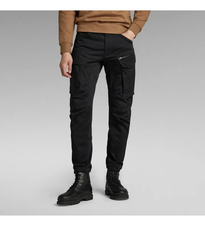 G-Star para hombre. D02190-5126-6484 Pantalón Rovic 3D Regular Tapered negro (40/32), Casual, Algodón