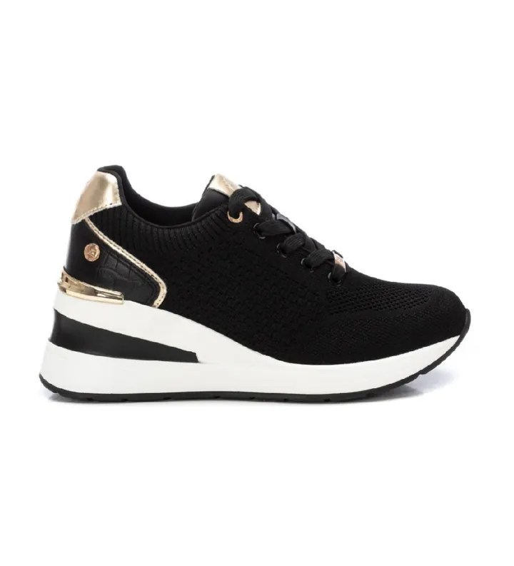Xti para mujer. 14372102-NEGRO Zapatillas 143721 negro (38), Tela, 3 a 5cm, Cordones, Casual