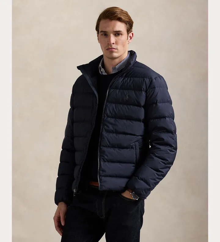 Polo Ralph Lauren para hombre. 710967774001 Abrigo The Colden marino (L), Casual, Poliéster Reciclado