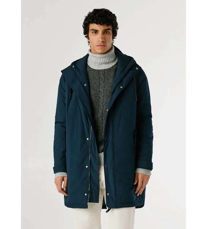 Pepe Jeans para hombre. PM4027172 Parka Jansen marino (L), Casual, Poliéster