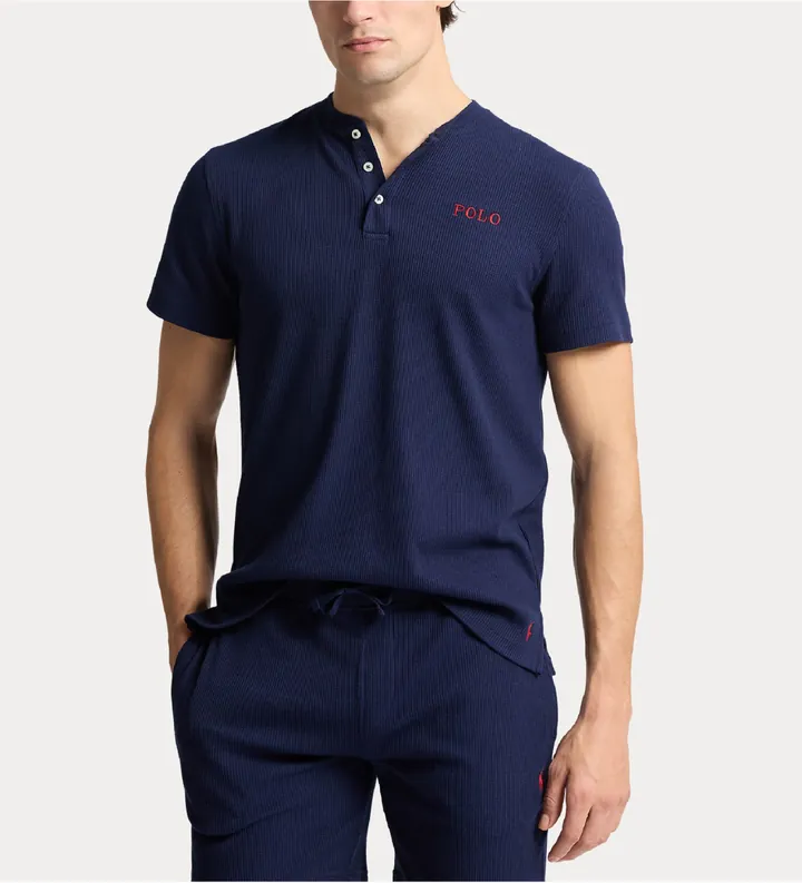 Polo Ralph Lauren para hombre. 714965509001 Camiseta Sle Top marino (S), Homewear, Algodón, Manga corta