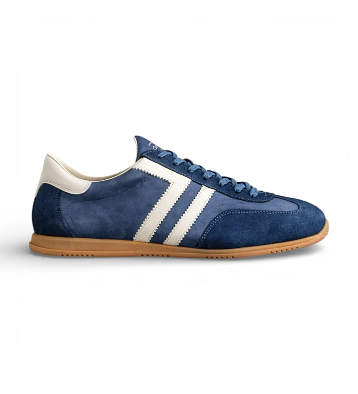 Gant para hombre. 872633278 Zapatillas de Piel Spearclub azul (40), Plano, Ante, Cordones, Casual, Mostaza