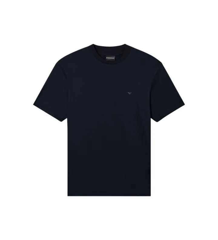 Emporio Armani para hombre. EM005491_AF24839 Camiseta Básica Lyocell marino (XL), Casual, Manga corta