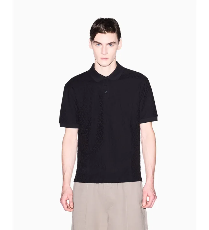 A|X Armani Exchange para hombre. XM002346AF10337UC001 Polo Diseño negro (L), Casual, Algodón, Manga corta