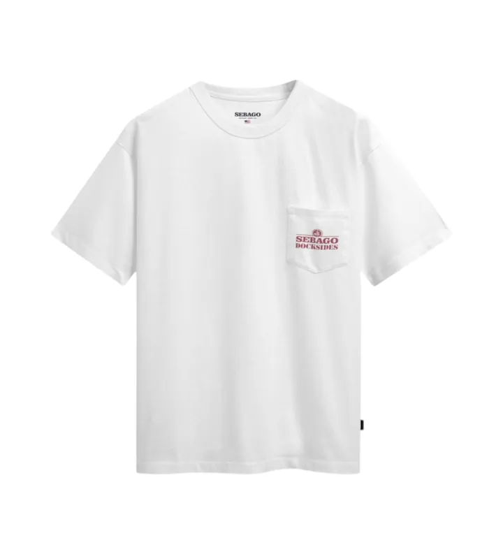 Sebago unisex. 75121QW Camiseta Dock blanco (L), Casual, Algodón, Manga corta