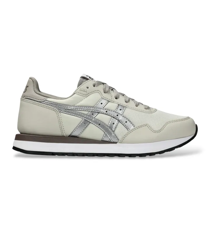 Asics para mujer. 1202A400 Zapatillas Tiger Runner II blanco roto (37), Plano, Cordones, Casual, Deportivo, Mesh
