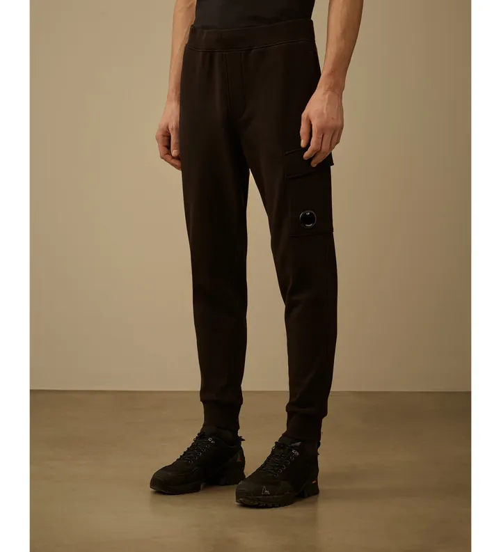 C.P. Company para hombre. RCCMSP717A005086W Pantalón Diagonal Raised Fleece Lens negro (L), Casual, Algodón