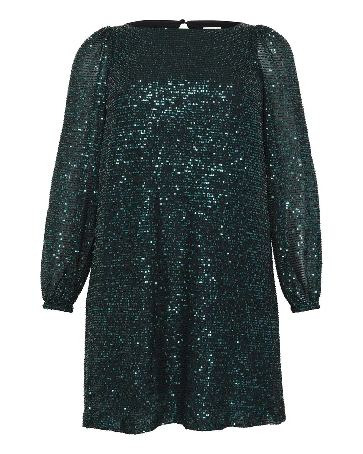 KAFFE CURVE Vestido de gala 'Laila'  verde oscuro
