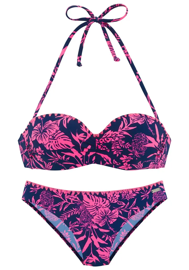 VENICE BEACH Bikini marino / rosa