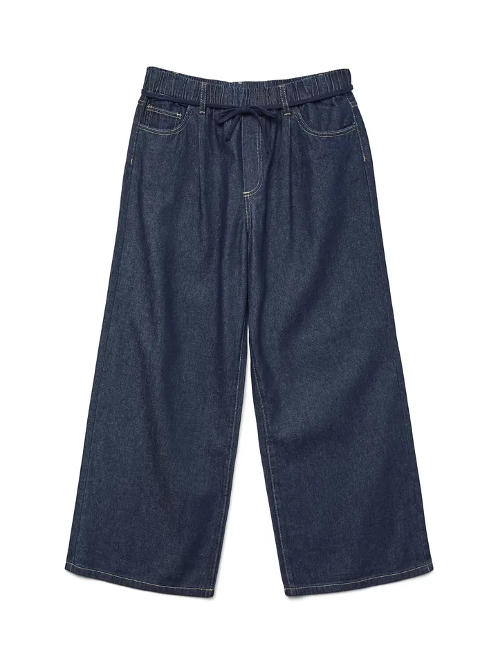 VERO MODA Pantalón vaquero plisado 'VMValeria'  azul oscuro