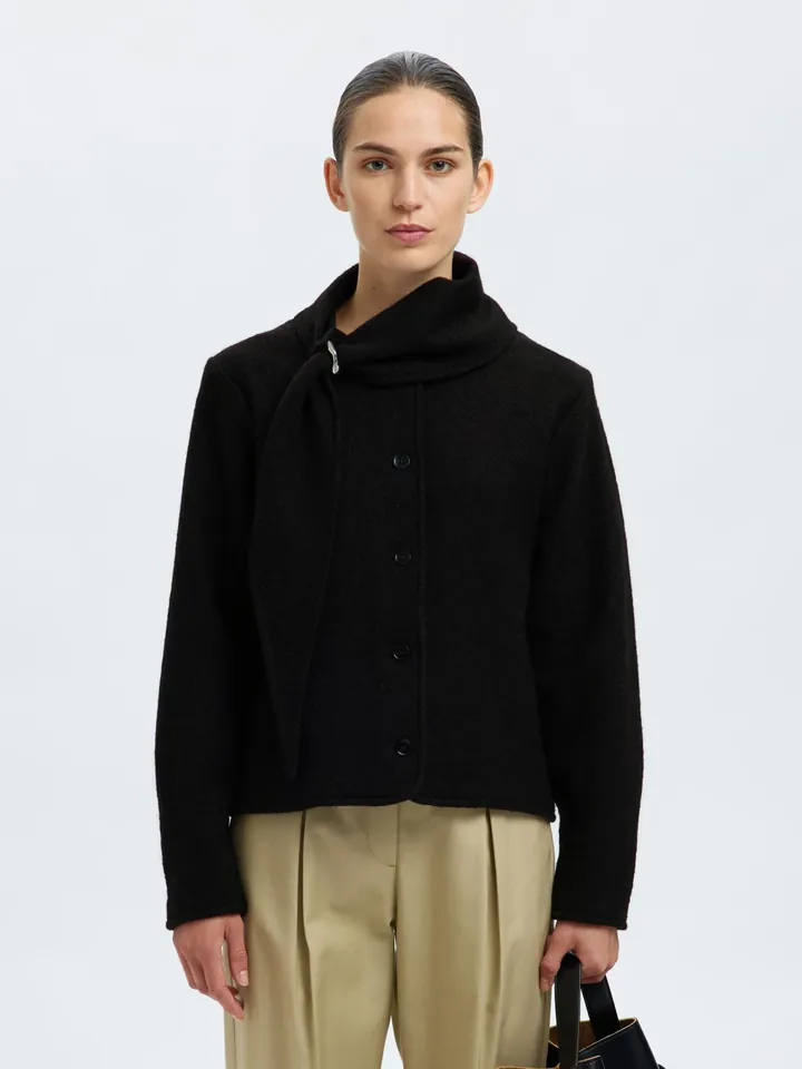 SELECTED Chaqueta de entretiempo negro