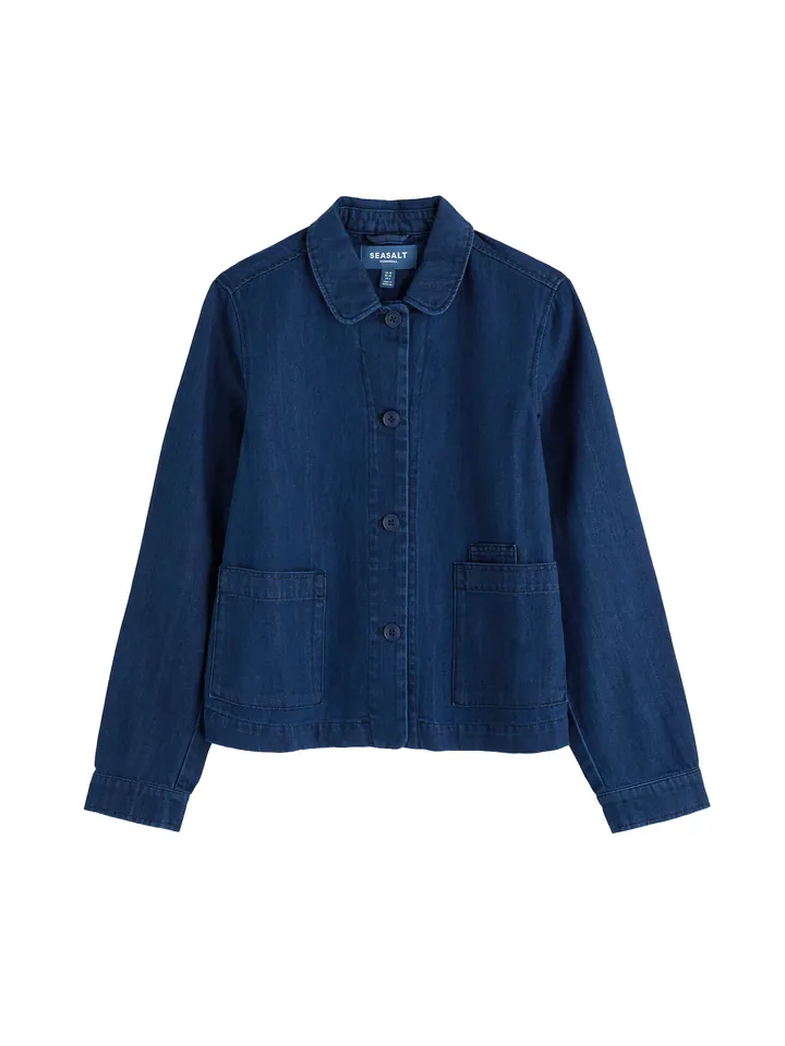 Seasalt Cornwall Chaqueta de entretiempo 'Coombe Lane' azul noche