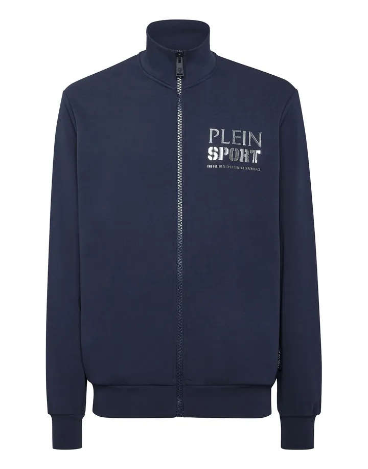 Plein Sport Sudadera con cremallera 'Tiger' azul noche / plata