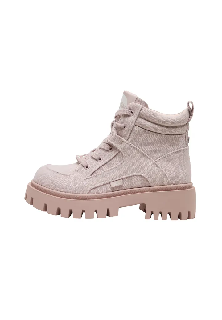 BUFFALO Botines con cordones 'ZANOS' rosa