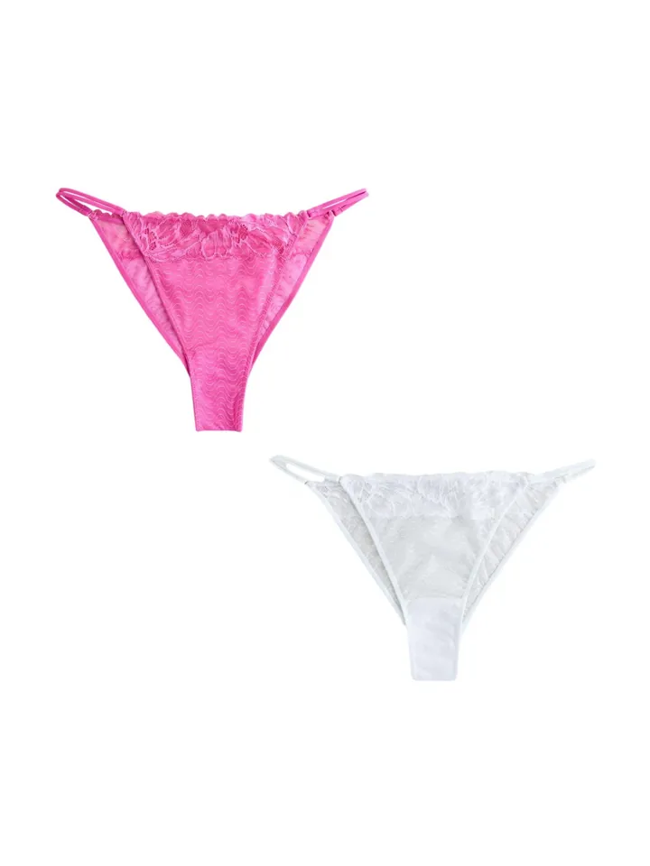 Next Tanga rosa / blanco