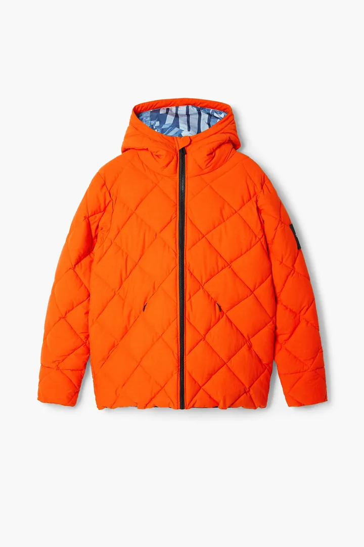 Desigual, Abrigo acolchado, Naranja, L