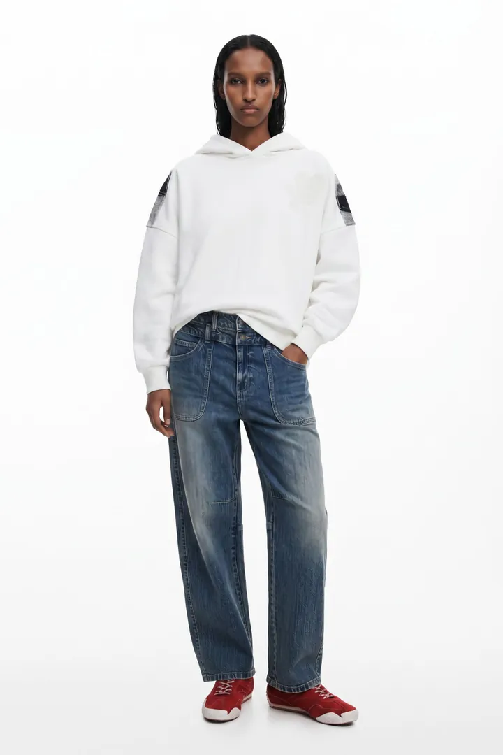 Desigual, Sudadera diseñada por Mr. Christian Lacroix, Blanco, S