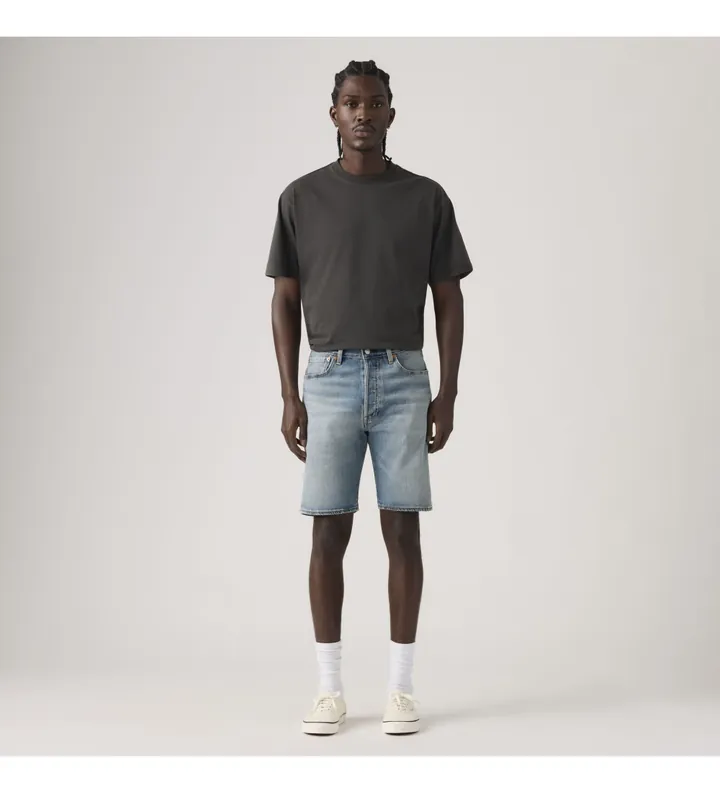 Levi's para hombre. 36512-0281 Pantalones cortos vaqueros 501 Original azul claro (29/9), Casual, Algodón, Denim