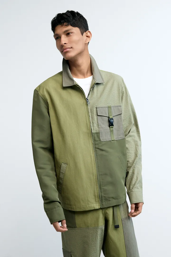 Desigual, Chaqueta militar bolsillos, Hombre, Verde, L