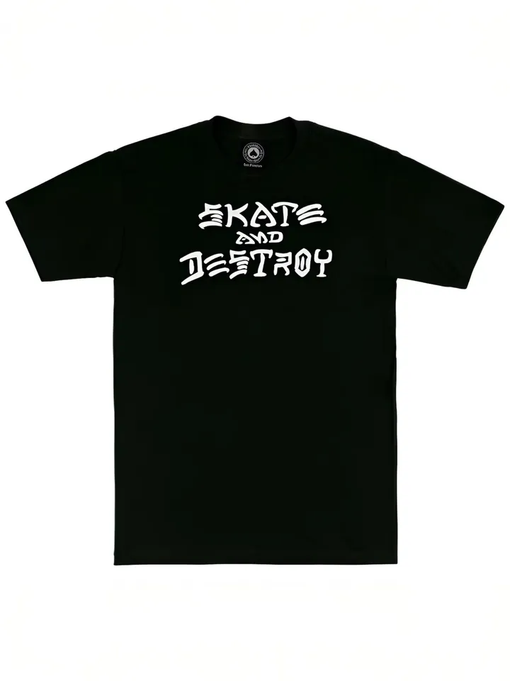 THRASHER Camiseta 'SKATE AND DESTROY'  negro