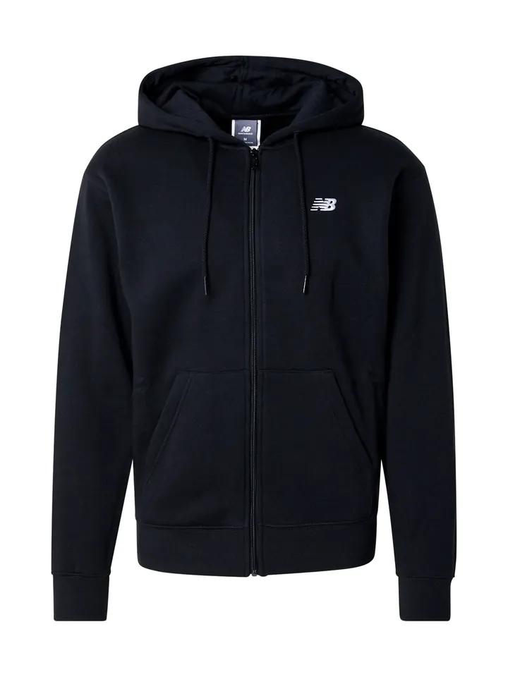 new balance Sudadera con cremallera 'Essentials' negro / offwhite