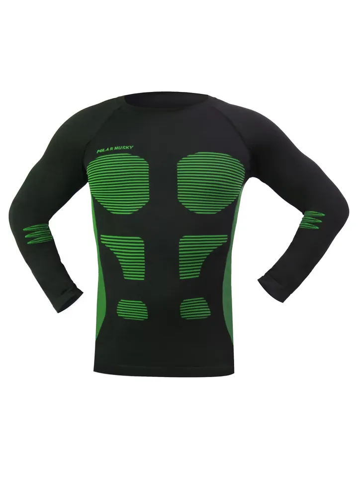 Polar Husky Camiseta térmica ' Anatomic Functional Wear ' verde claro / negro