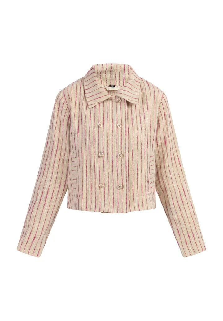 faina Chaqueta de entretiempo beige / magenta