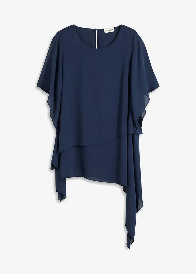 Blusa con cremallera con aspecto de capas