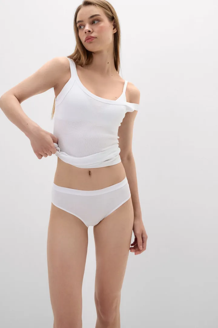 Intimissimi Braguita de Talle Semialto de Algodón Mujer Azul Tamaño 36