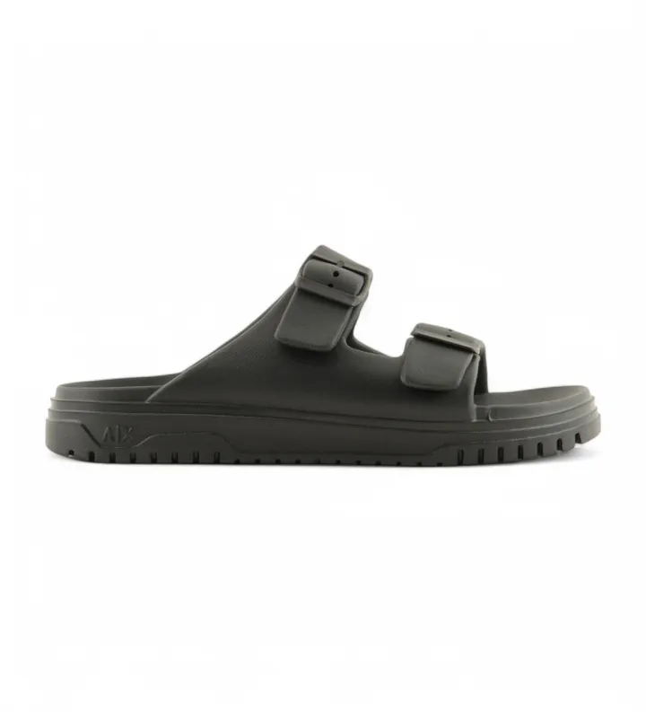 A|X Armani Exchange para hombre. XUP015XV82100002 Sandalias Soul slide negro (40), Plano, Ninguno, Casual
