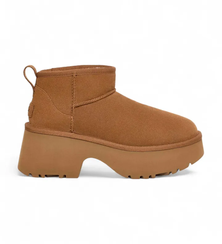 UGG para mujer. 1158311 Botines de Piel Classic Ultra Mini New marrón (40), 3 a 5cm, Ninguno, Casual