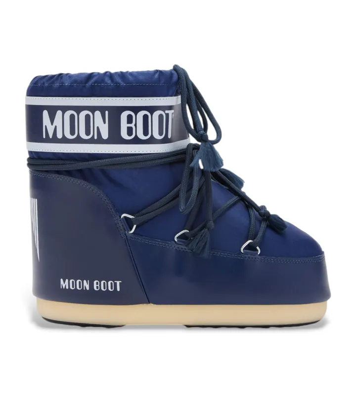 Moon Boot para mujer. 80D1409340 Botas Icon Low Nylon azul (33/35), Plano, Ninguno, Casual, Nieve