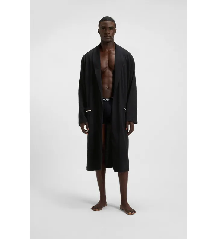 BOSS para hombre. 50545943 Bata BM negro (L), Homewear, Sintético