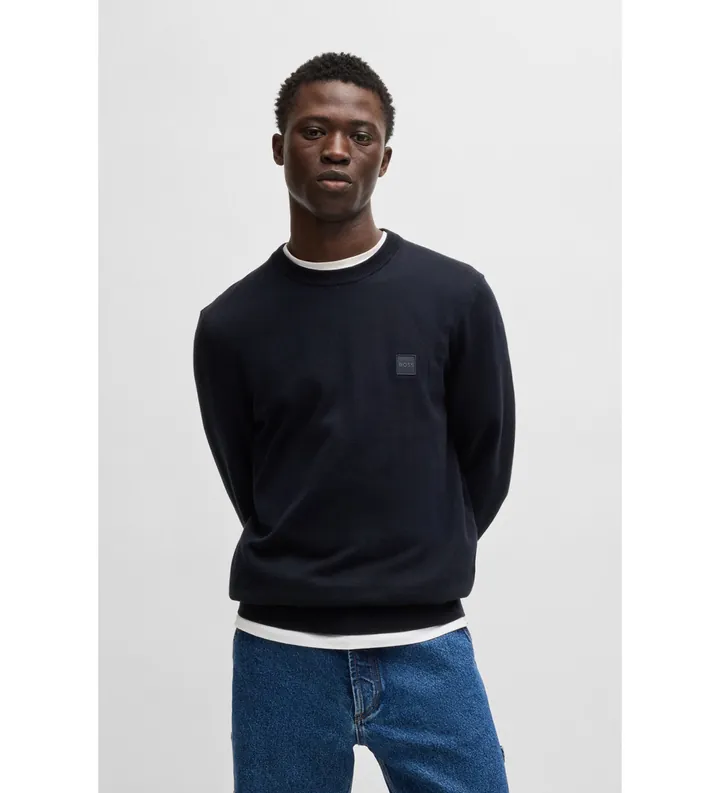 BOSS para hombre. 50527583 Jersey Kanovano marino (XXL), Casual, Algodón