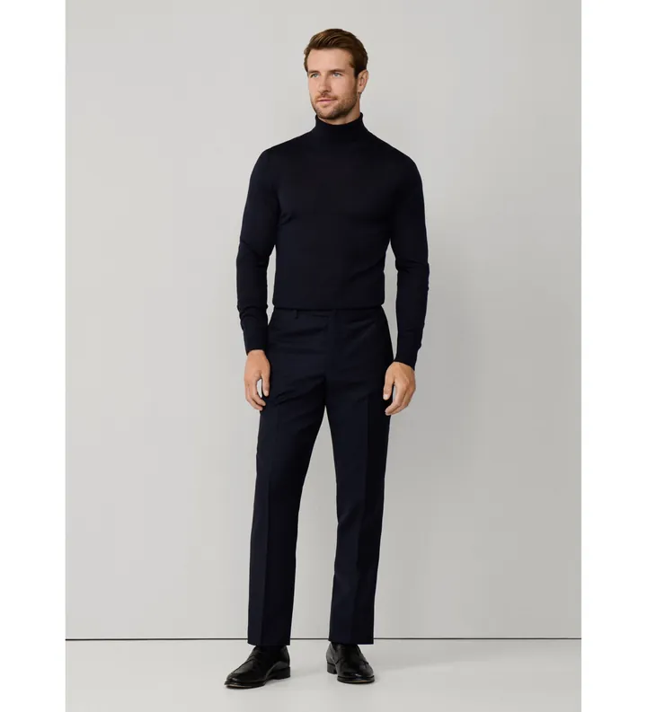 Hackett London para hombre. HM470591 Pantalón Plain marino (31), Casual, Fiesta, Lana, Clásico
