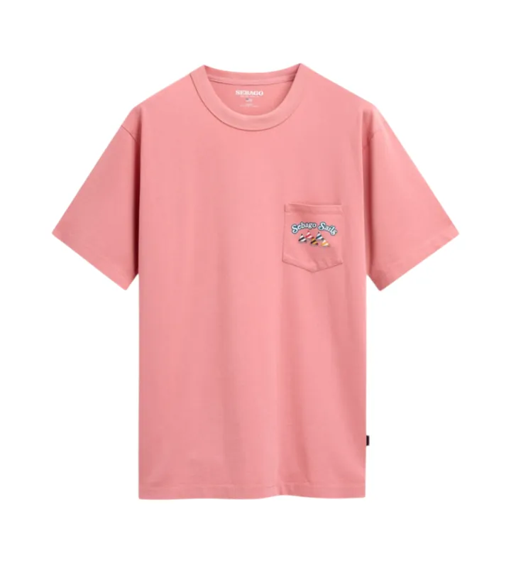 Sebago unisex. 75121TW Camiseta Sails rosa (L), Casual, Algodón, Manga corta