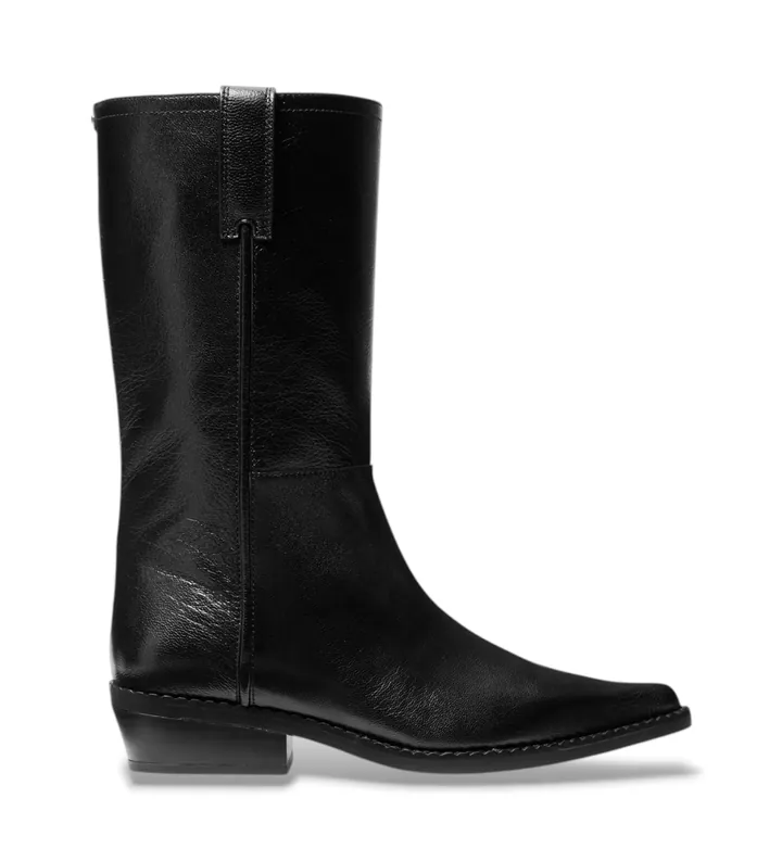 Michael Kors para mujer. 40T6FRMB5L Botas de Piel Farren negro (36), Plano, Cremallera, Casual