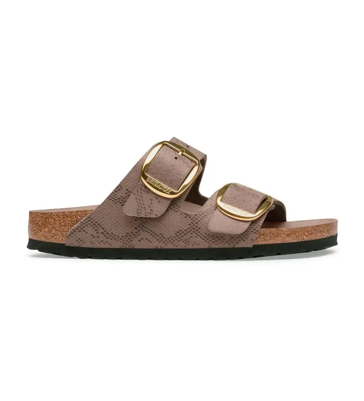 Birkenstock para mujer. 1032891 Sandalias Arizona Big Buckle (Ajuste Estrecho) taupe (36), Plano, Ninguno, Casual