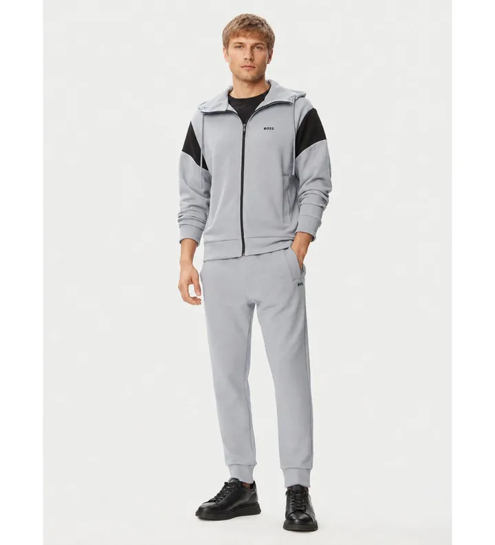 BOSS para hombre. 50569918 Chándal Set gris (L), Casual, Algodón, Manga larga
