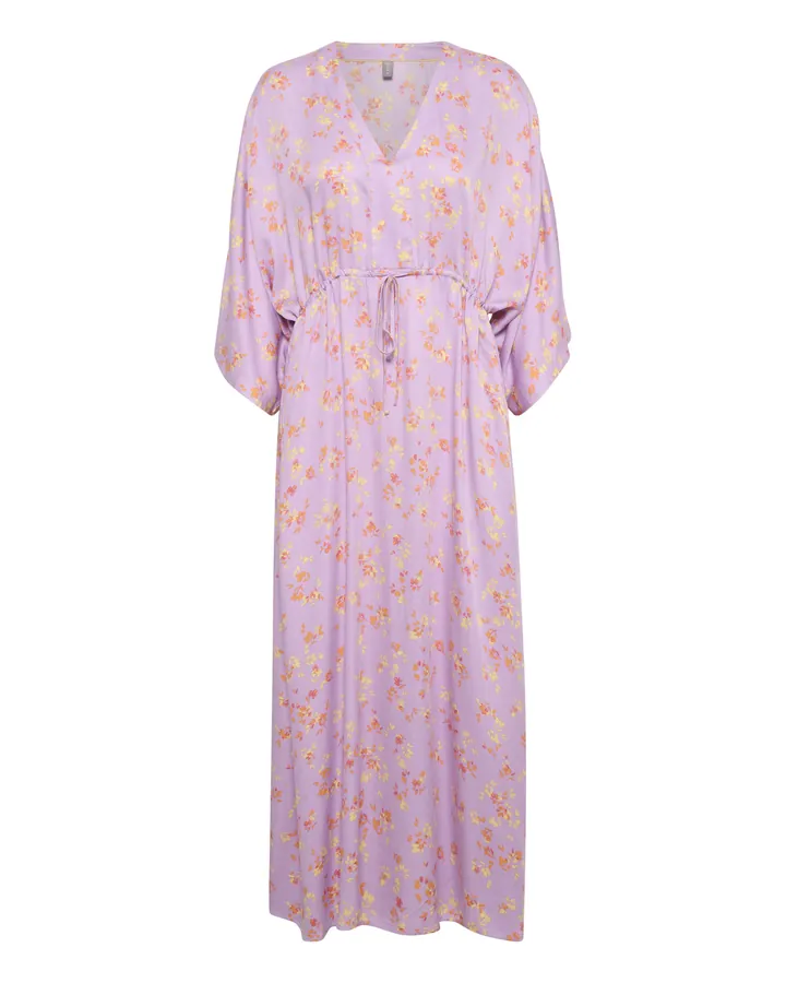 CULTURE Vestido 'Billie' amarillo claro / lavanda / naranja