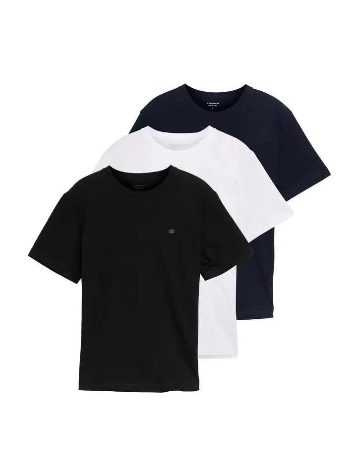 TOM TAILOR Camiseta navy / negro / blanco
