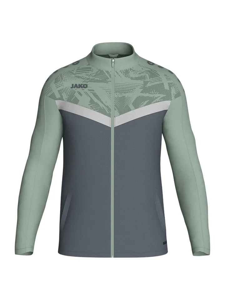 JAKO Chaqueta deportiva gris / gris oscuro / verde