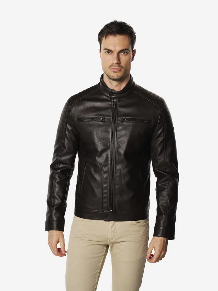 KOROSHI Chaqueta de entretiempo marrón oscuro