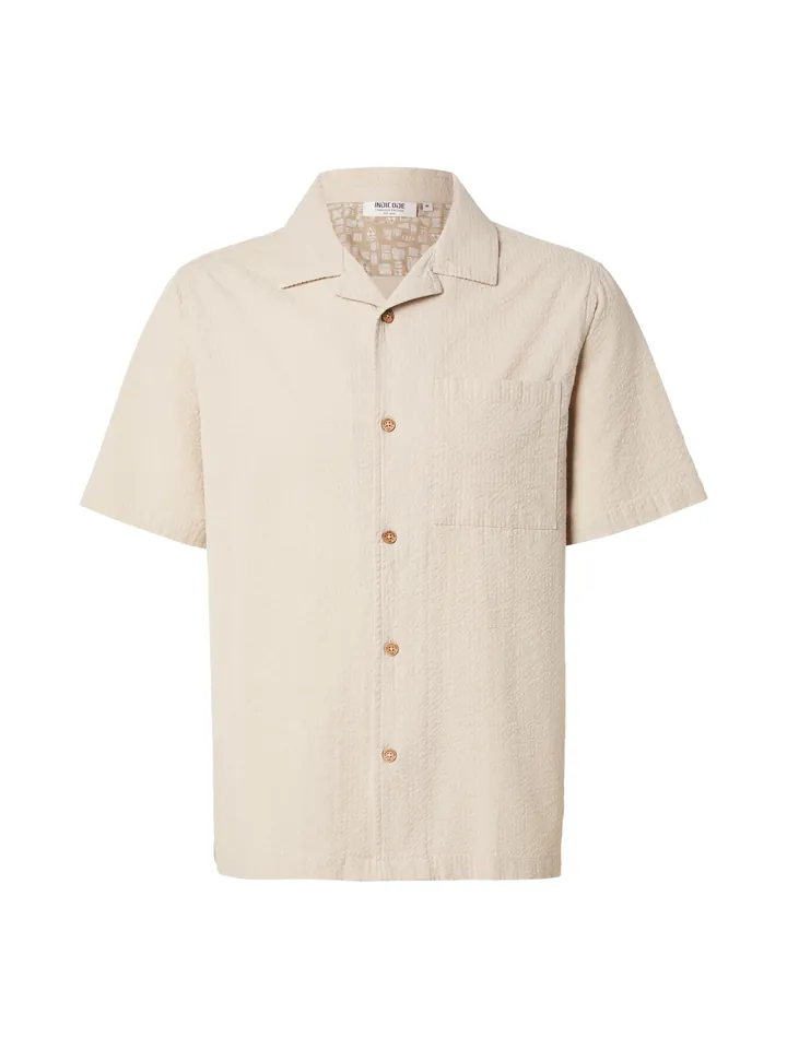 INDICODE JEANS Camisa 'INDrill' ecru