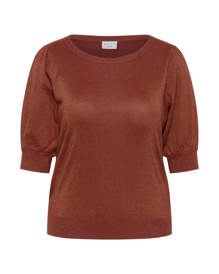 KAFFE CURVE Jersey 'KCRegitta' marrón oscuro
