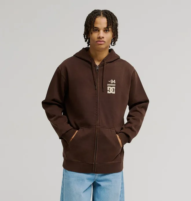 DC Chopper - Sudadera con capucha y cremallera Marrón Hombre