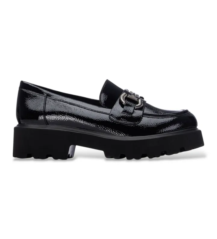 Xti para mujer. 14643301-NEGRO Mocasines 146433 negro (36), 3 a 5cm, Ninguno, Casual, Charol